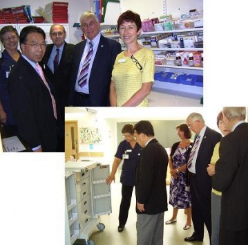 Photo montage of councillors during their visit