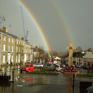 Angel Hill double rainbow